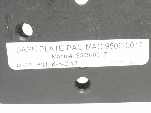 Pacmac 9509-0017; Aluminum Base Plate Module