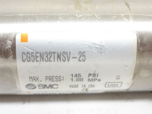 SMC CG5EN32TNSV-25; Air Cylinder; 32mmID x 25mm Stroke; 145PSI