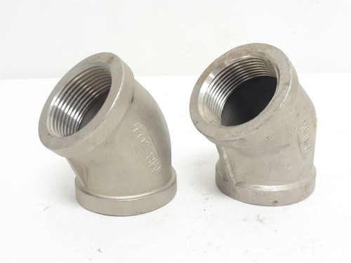 Ind-Std     1LTB8; Lot-2; Pipe Elbows SS 45 Degree 1-1/4" NPT