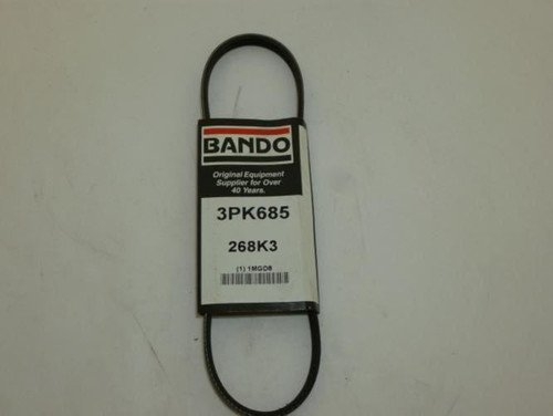 Bando 268K3; Serpentine Belt; 3PK685