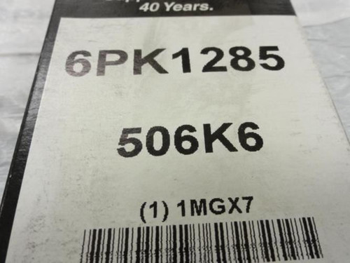 Bando 1MGX7; Serpentine Belt; 6-Rib; 50.6"; 506K6