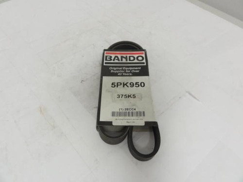 Bando 5PK950; Serpentine Belt 375K5; 5-ribs 37.5"L; 2ECC4