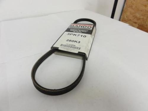 Bando 3PK710; Serpentine Belt 280K3; 3-ribs 28.0"L; 2JZD9