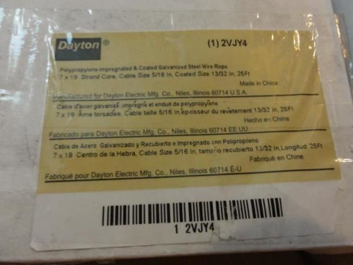 Dayton 2VJY4; Cable; 5/16" cable size; 25 ft.