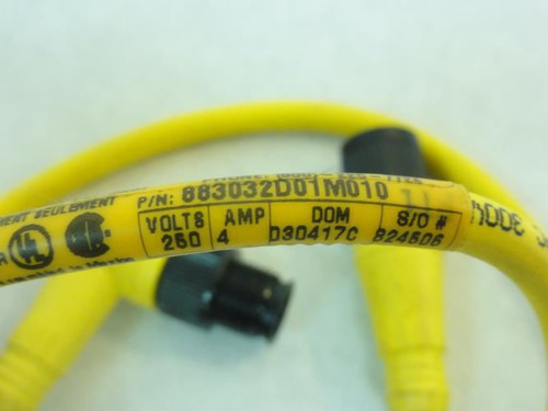 Brad Harrison 883032D01M010; Receptacle; 3P; 1M; 250V; 4A