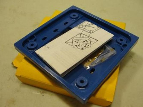 Hubbell HBL4APBL; Adapter Plate; 4 Plex; Color Blue