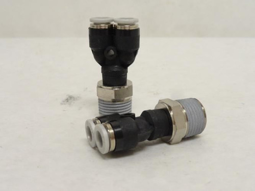 Festo QSY-3/8-1/4-U ; Lot-2 Y-Fitting 153741; 1/4"Tube x 3/8NPT