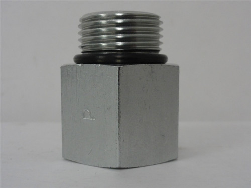 Parker 12-3/4 F5OG-S; Pipe Fitting 3/4" NPT x 3/4" SAE-ORB