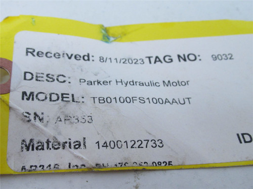 Parker TB0100FS100AAUT; Hydraulic Motor