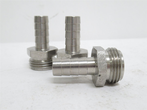 MFG- MDL-UNKN-237432; Lot-3 Hose Barbs; SS; 1/2" Barb