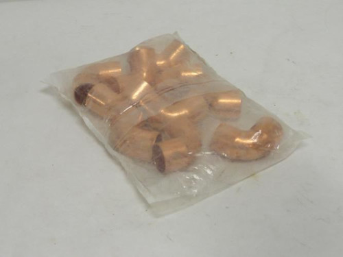 Mueller W01634P10; Bag-10; Wrot Copper Elbows 90Deg; 3/4" C x C