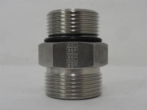 SSP S16GC; Straight Connector SS-316; 1 Soft Seal x 1 BOSS