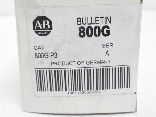 Allen-Bradley 800G-P3; Pilot Light; Green; Size: 30mm