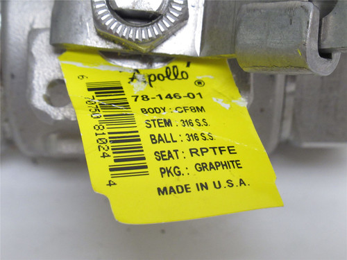 Apollo 78-146-01; Ball Valve; SS-316; 1NPT x 1" Tube; 2000PSI