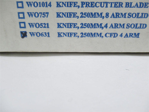 Thomas Precision W0631; Knife; CFD; 4-Arm; Size: 250mm