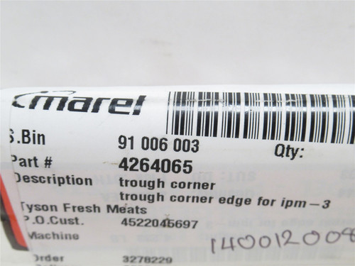 Marel 4264065; Knife Edge; SS; 11-1/2" Long