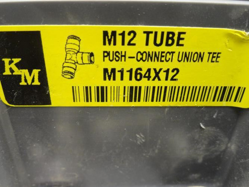 Kimball Midwest M1164X12; Brass Union Tee PTC; M12 Tube