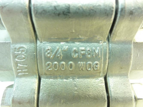 HSI SPH34SSBVKNSW; Kurnut Ball Valve; 3-Piece; SS; 3/4" Socket