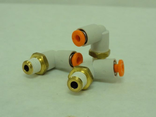 SMC KQ2L01-33S; Lot-3; Male Elbow; 90Deg; Size: 1/8"