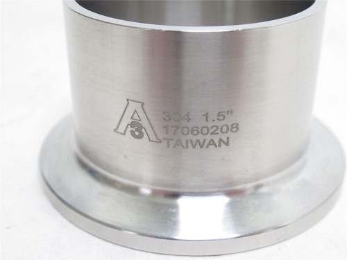 MFG- L14AM7 1-1/2; Long Weld Ferrule; SS-304; 1-1/2" Clamp