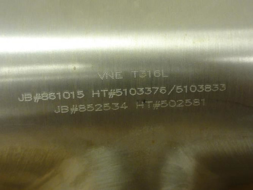 VNE JB#861015; Socket Weld Sanitary Tee; 4"ID; T316L