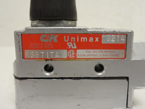 Unimax KSB71TA; Over Travel Limit Switch; 20A; 125/250/480VAC
