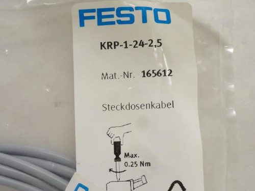 Festo KRP-1-24-2;5; Relay Terminal Cable Assembly 165612