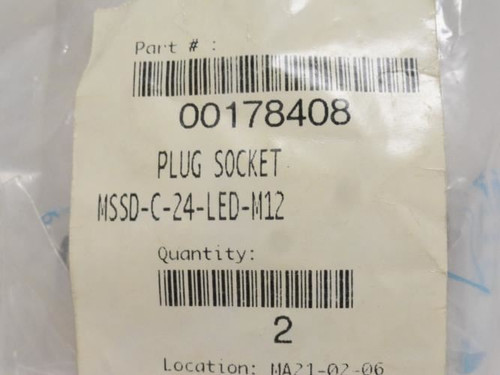 Festo MSSD-C-24-LED-M12-SA; Lot-2; Plug Sockets 178408; 24VDC