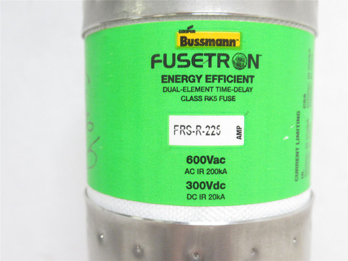 Bussmann FRS-R-225; Fusetron Time Delay Fuse 225A 600VAC