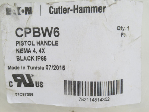 Eaton CPBW6; Rotary Disconnect Handle; NEMA: 1/3R/4/4X