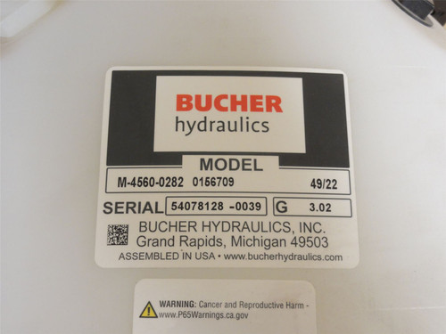 Bucher M-4560-0282; Hydraulic Power Pack; 1HP; 230/460V; 3PH