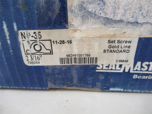 SealMaster NP-35; Pillow Block Bearing 2-3/16" ID