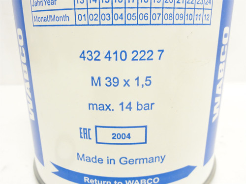 Wabco 4324102227; Air Dryer Desiccant Cartridge Kit; W/O-Ring