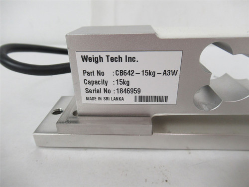 WeighTech CB642-15kg-A3W; Load Cell 15kg w/Bracket