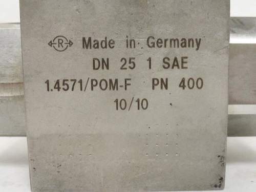 Roetelmann PN400; Shut Off Valve; SS; 1FNPT; DN-25-1