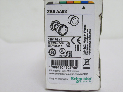 Schneider ZB5AA68; Illuminated Push Button Head; Blue; 22mm