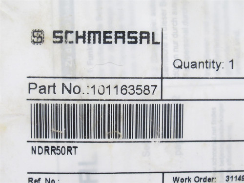 Schmersal 101163587; E-Stop Switch NDRR50RT; Latching; Red