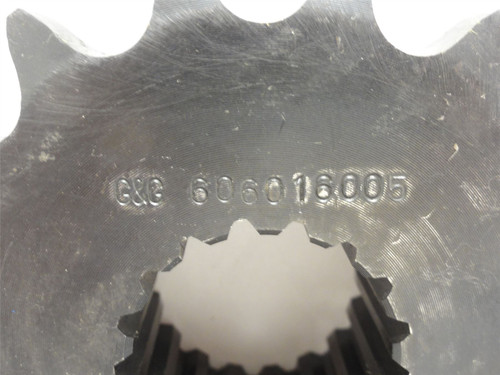 GSC 606016005; Sprocket #60; 16 Teeth; Splined Shaft 17T ID