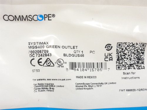 Commscope 700206709; Green High-Speed Lan Connector MGS400-GN