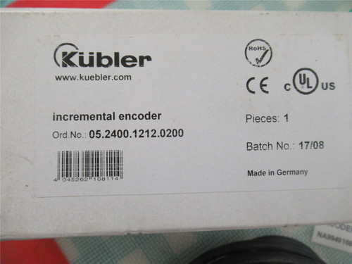 Kubler 05.2400.1212.0200; Incremental Encoder Ø24MM Flange