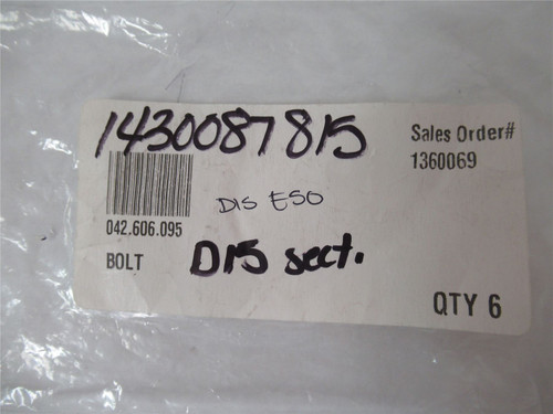 Robert Reiser 042.606.095; Lot-6 Bolts