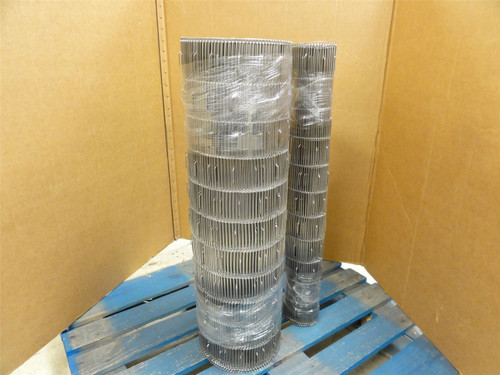 MFG- MDL-UNKN-254297; Flighted Wire Belting; SS; 32" W x 40' L