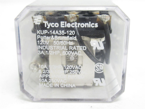 Tyco KUP-14A35-120; Relay; 10A; 250VAC; Coil: 120VAC; 3PDT