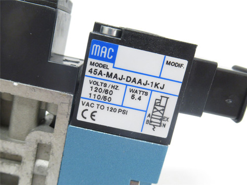 MAC 45A-MAJ-DAAJ-1KJ; Solenoid Valve; 0-120PSI; 110/120VAC