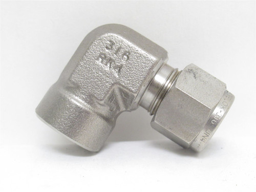 Swagelok SS-600-8-6; Air Elbow; SS-316; 90Deg 3/8" x 3/8 FNPT