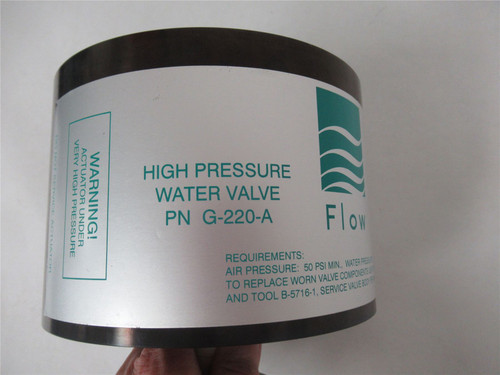 Flow G-220-A; Hi Pressure Water Valve 60;000psi Normally Open