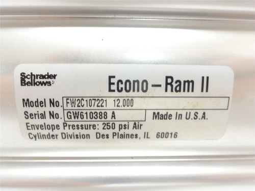 Parker FW2C107221X1200; Air Cylinder; 12" Stroke; 2-3/4"OD