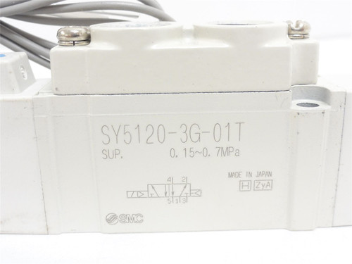SMC SY5120-3G-01T; Solenoid Air Valve 0.15-0.7MPa; 110VAC