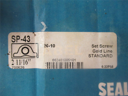SealMaster SP-43; Pillow Block  Bearing 2-Bolt 2-11/16" ID