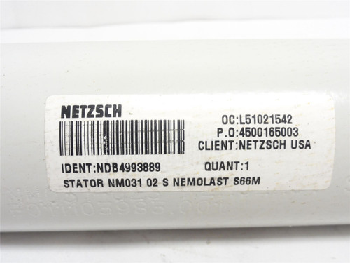 Netzsch 4993889; Sepamatic Pump Stator; 12" Long x 2-3/4"OD